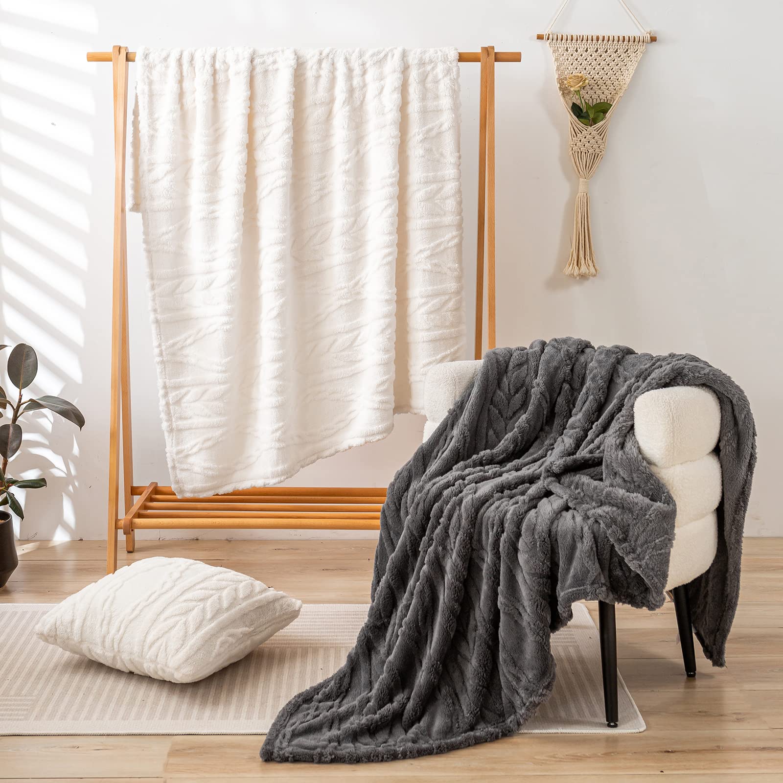 YUSOKI blanket draped on sofa showing comfort and room styling benefit