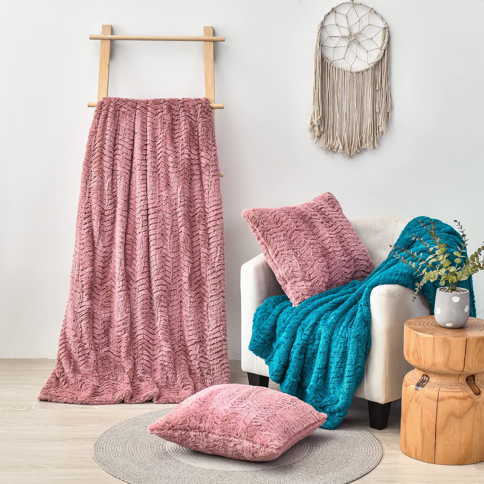 YUSOKI styled at bed end showing oversized coverage and decorative appeal