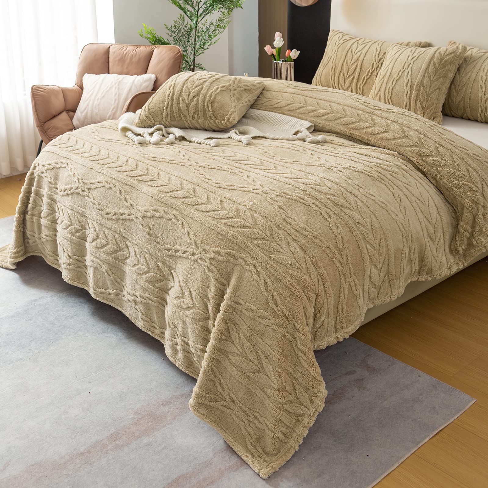 YUSOKI spread on a Twin XL bed showing generous coverage and neat look