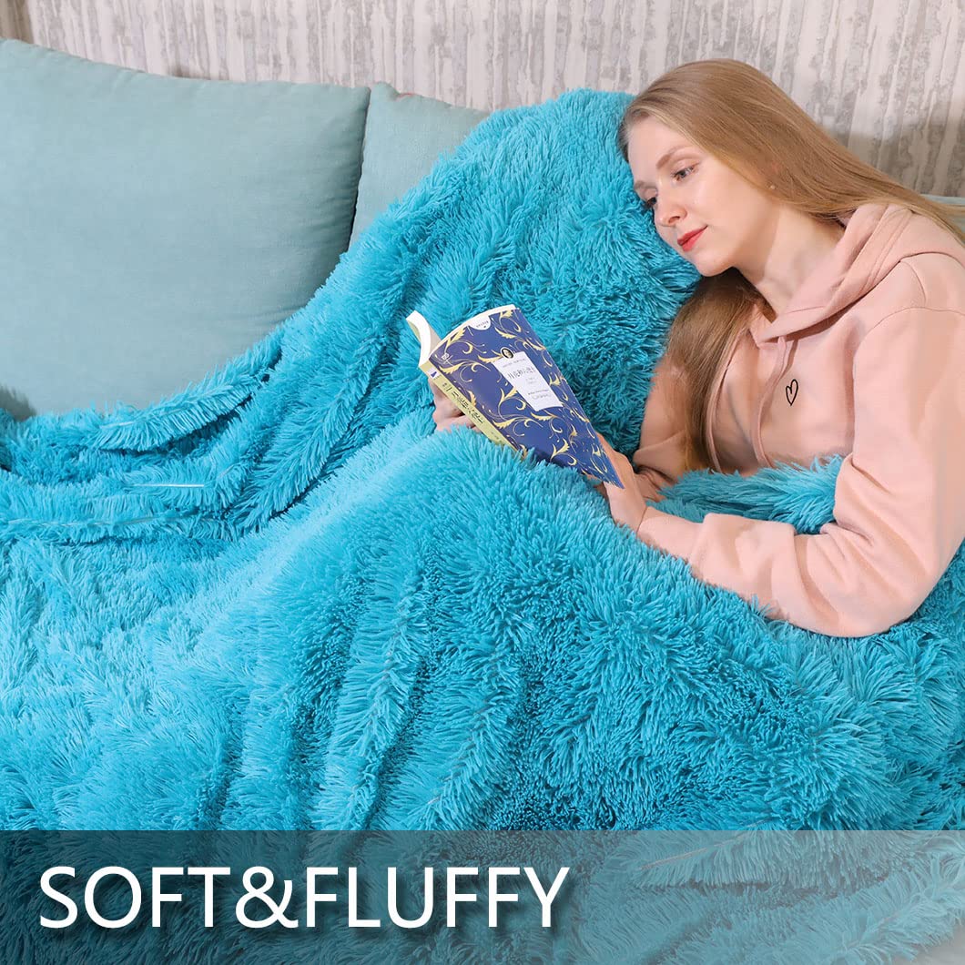 YUSOKI close-up of long faux fur pile highlighting plush softness