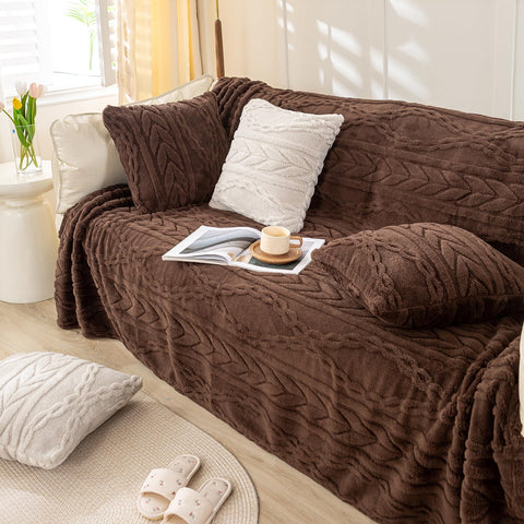 YUSOKI draped over bed footboard adding layered bedroom style