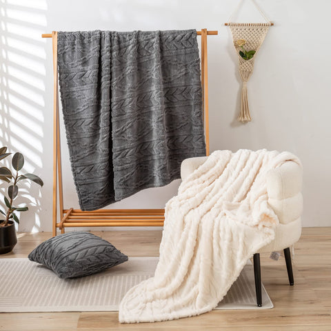 YUSOKI throw draped on sofa illustrating decorative style and comfort