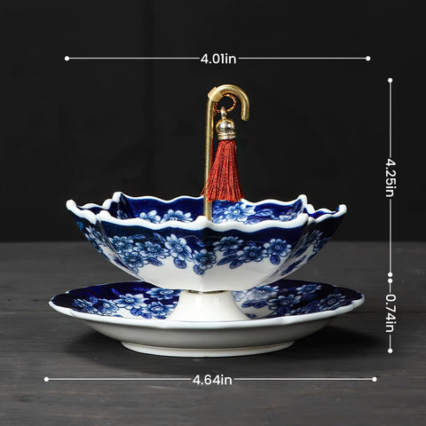 YUTICAT umbrella strainer on table with tea set showing decorative and functional use