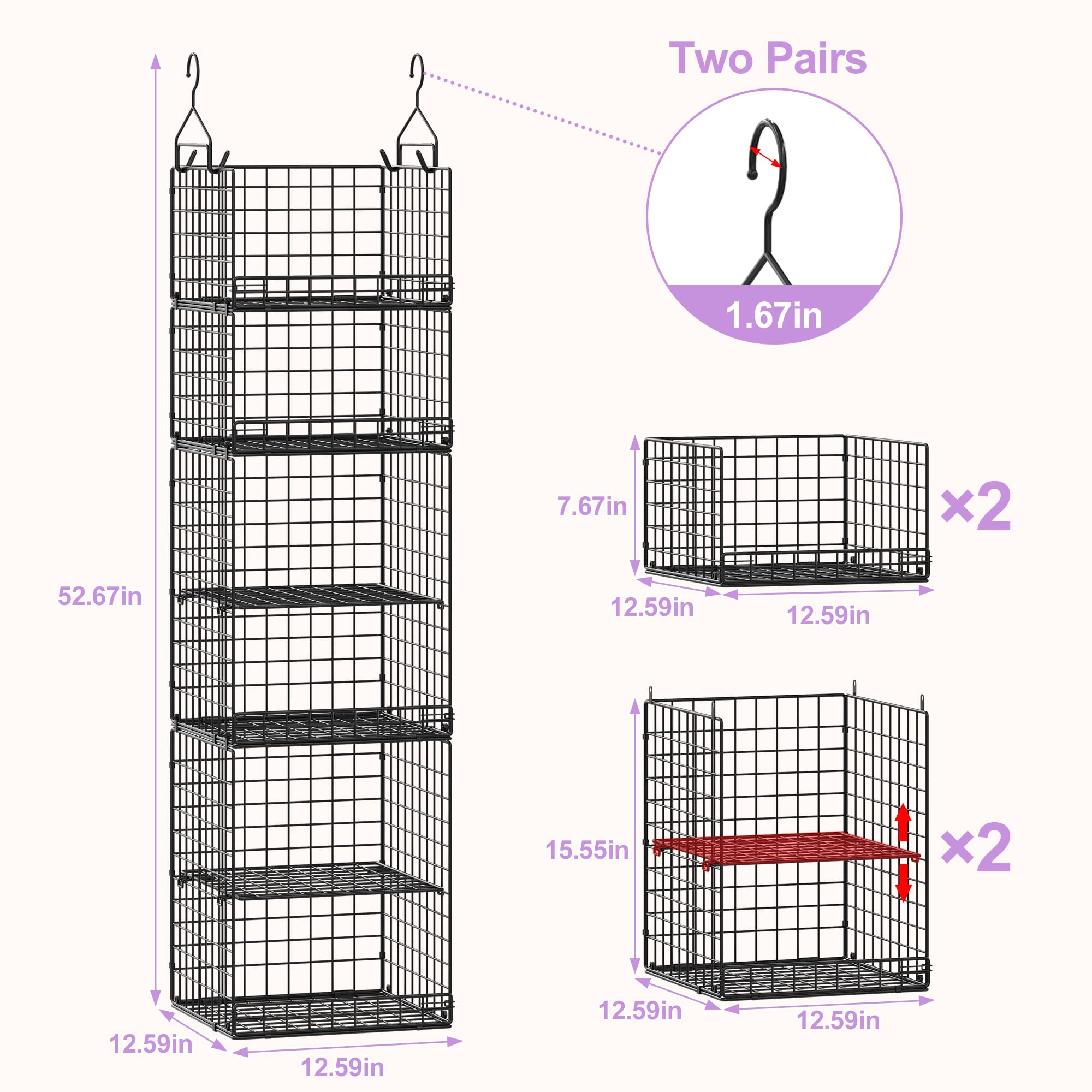 Yuyetuyo basket with adjustable divider showcasing customizable compartments