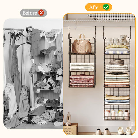 Yuyetuyo lifestyle closet setup showing organized clothes and accessories