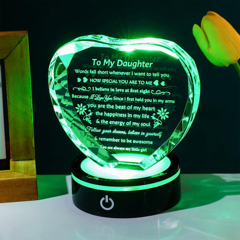 YWHL close-up laser engraving showing clear internal message for long-lasting memory