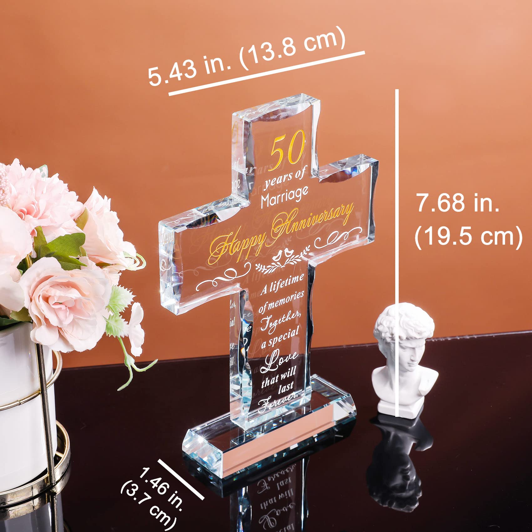 YWHL cross base detail displaying stable stand that supports freestanding display