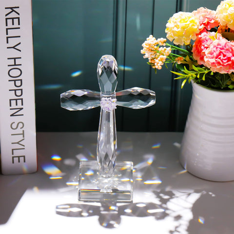 YWHL crystal cross in gift box ready to present for special occasions