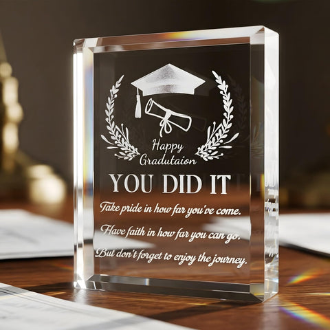 YWHL crystal on desk lifestyle image adding instant celebratory decor