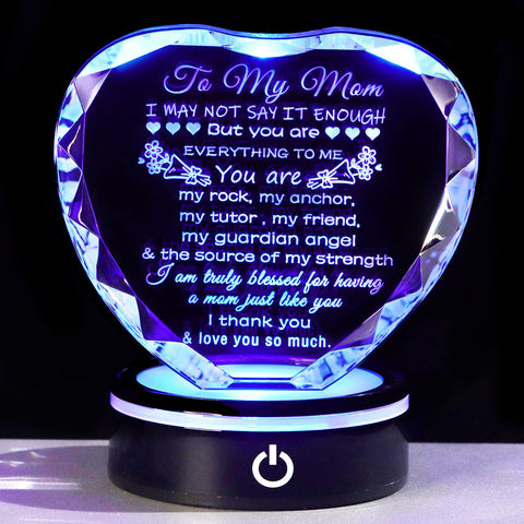 YWHL crystal heart front packaging ready to gift, enhances presentation