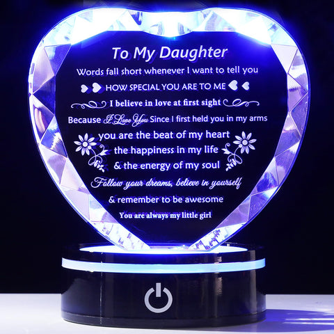 YWHL crystal heart front packaging highlights gift-ready presentation and keepsake appeal