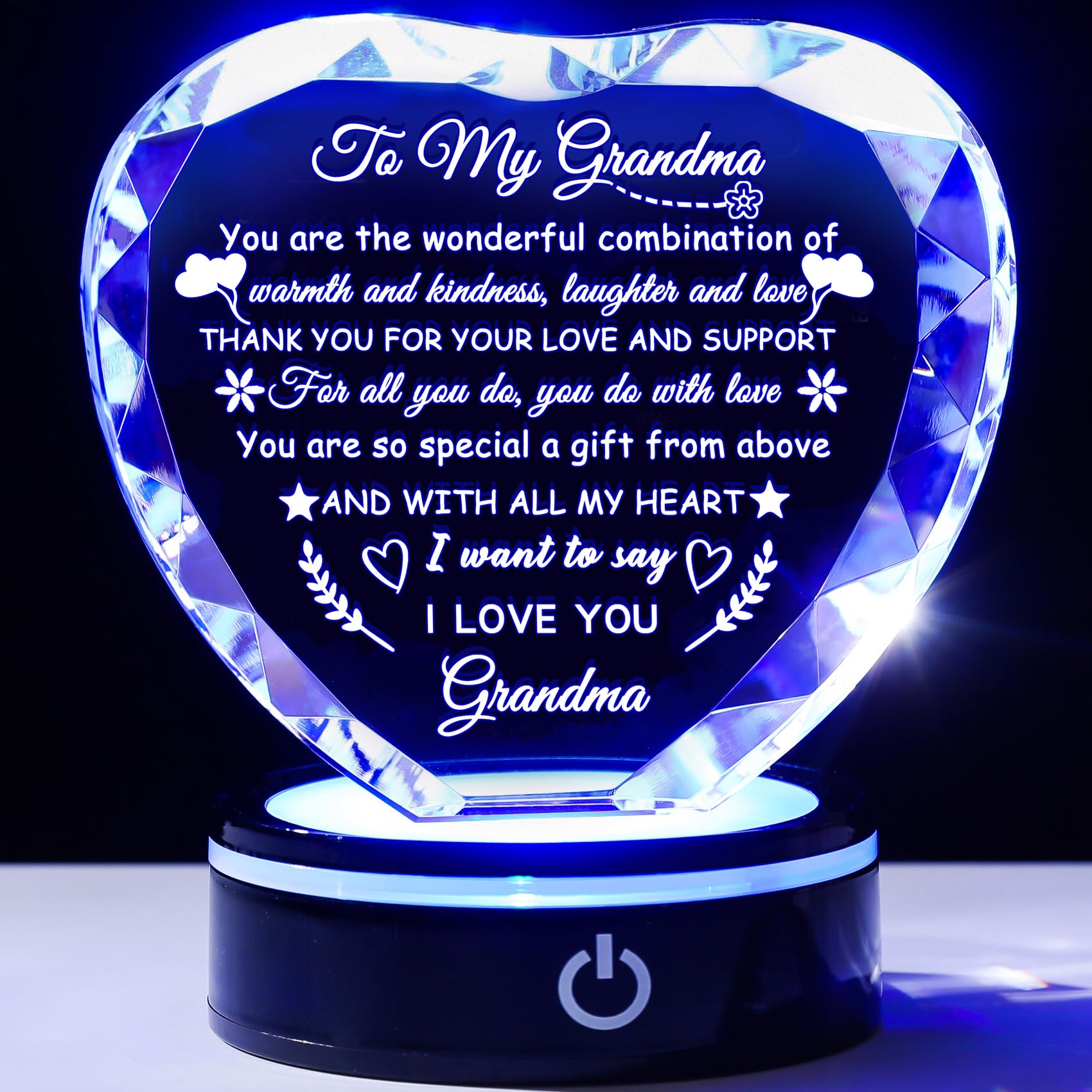 YWHL front packaging showing heart crystal ready to gift and delight