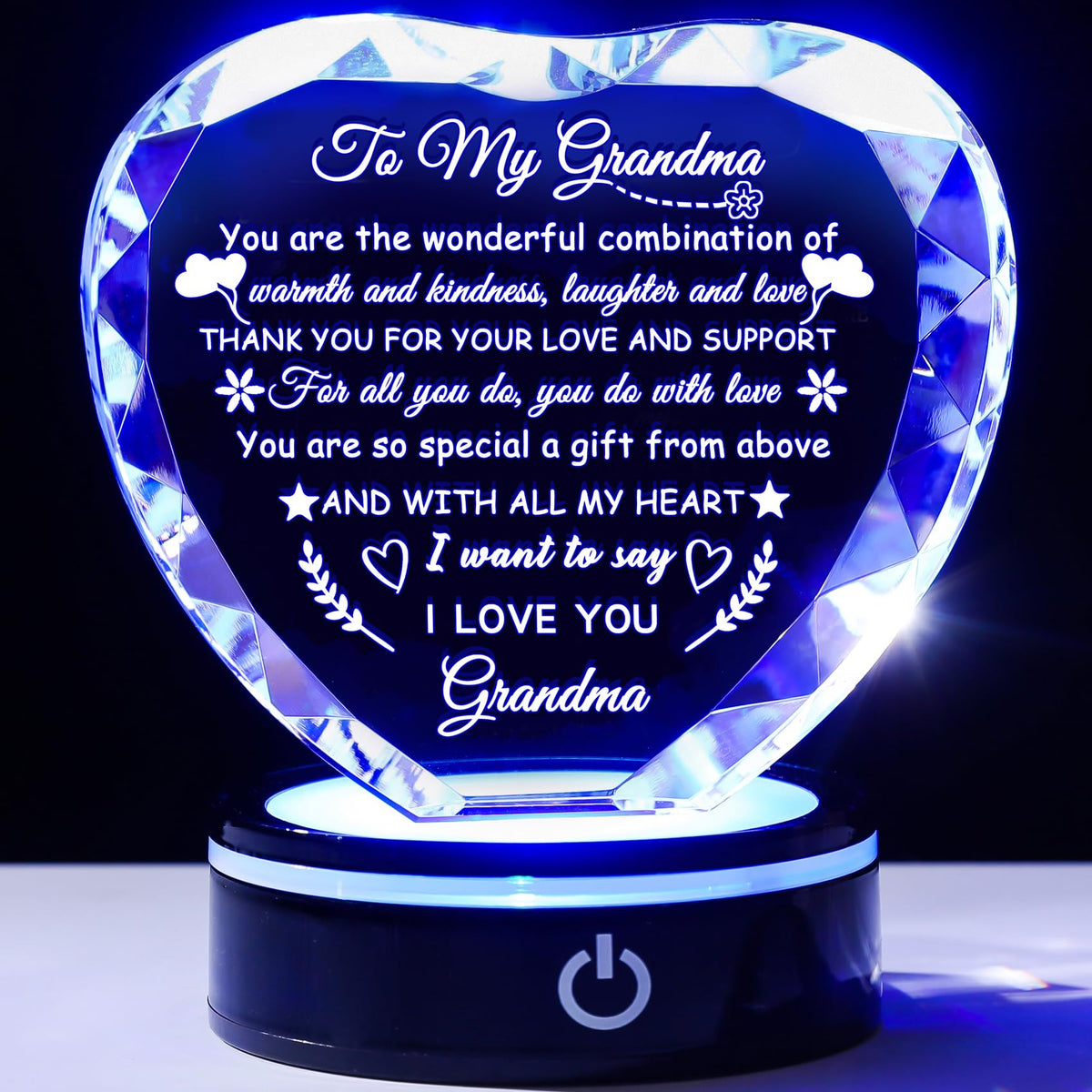 YWHL front packaging showing heart crystal ready to gift and delight