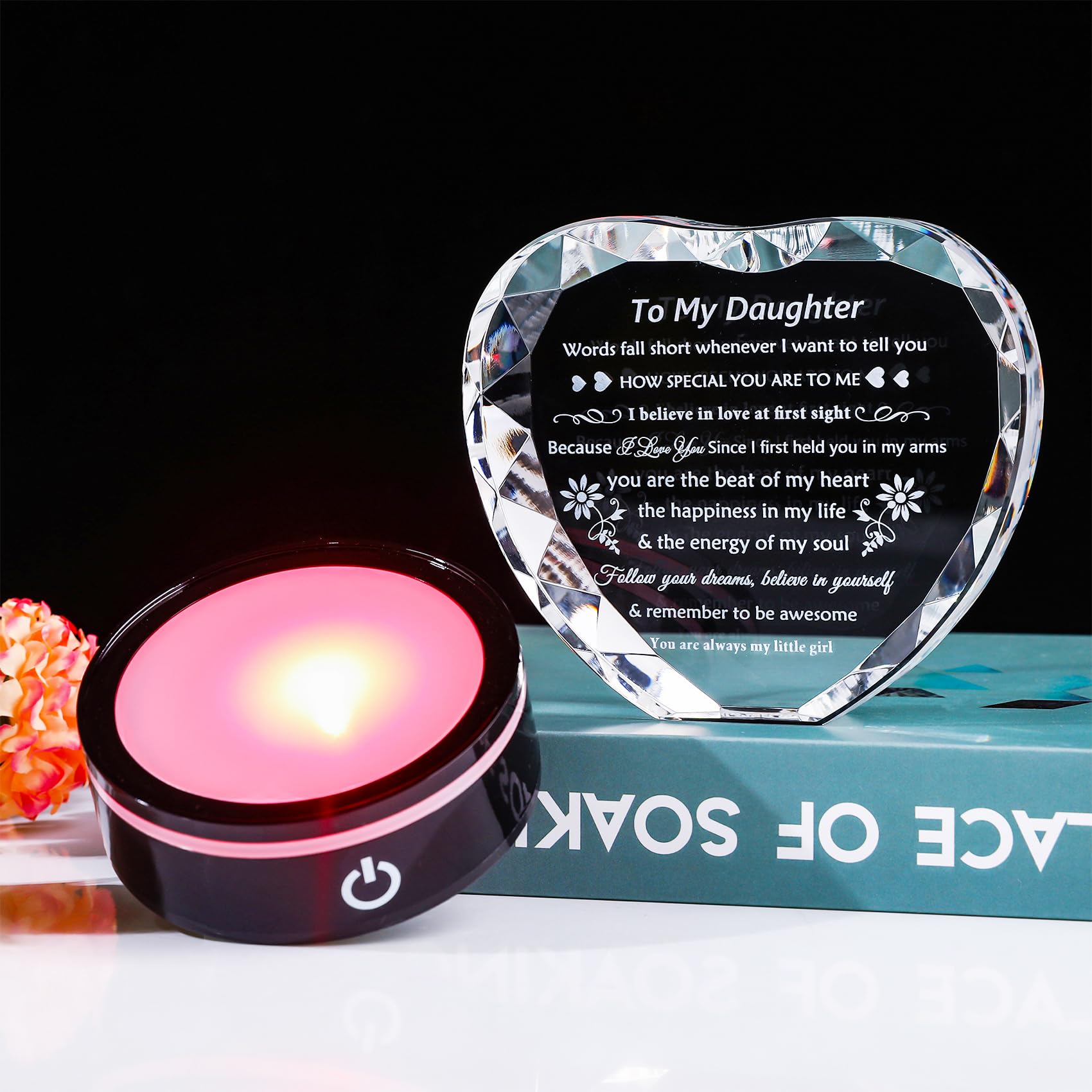 YWHL gift box open with crystal demonstrating secure packaging for direct gifting