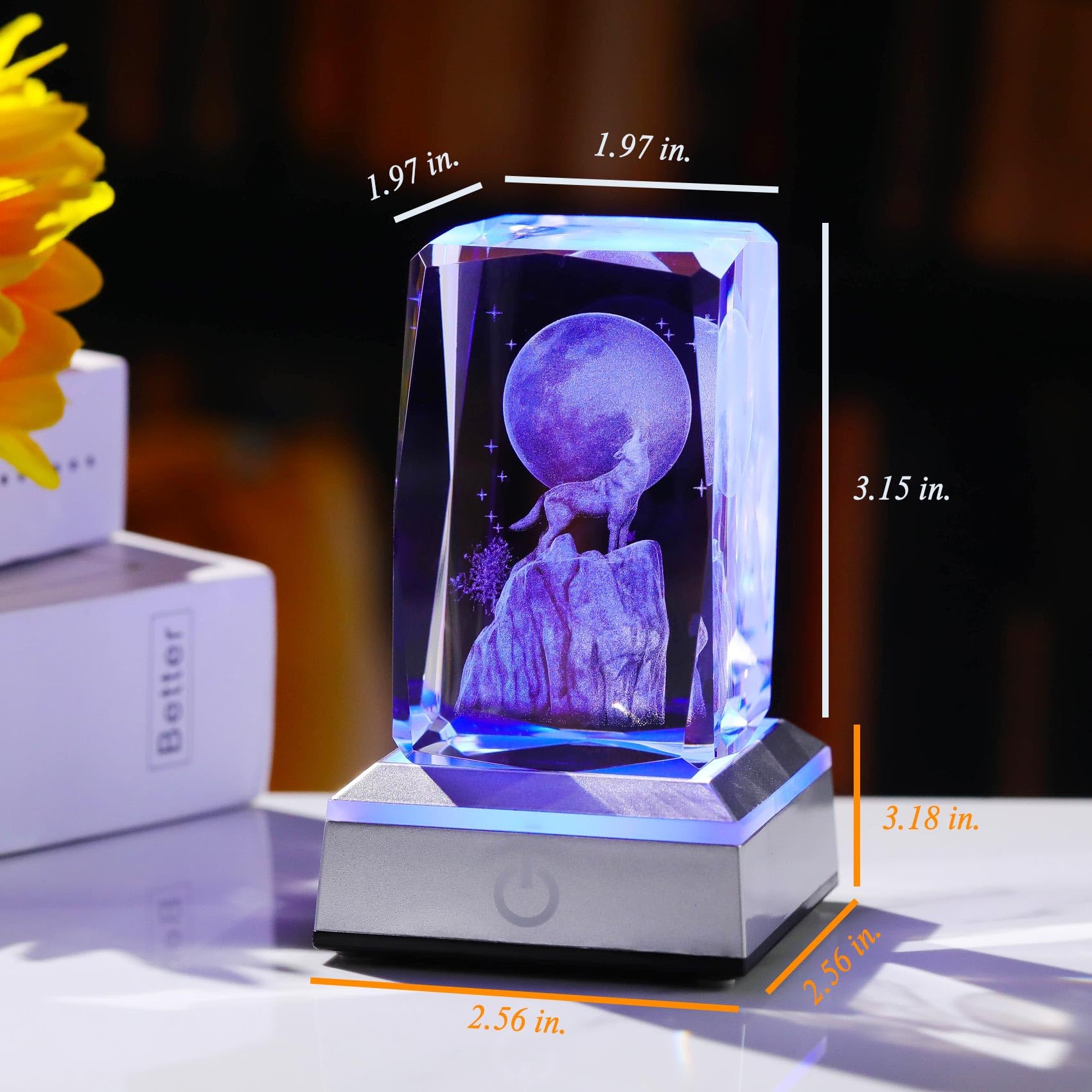 YWHL nightlight in bedroom providing soft ambient light and atmosphere