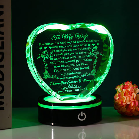 YWHL heart on nightstand creating ambient mood and decorative atmosphere benefit