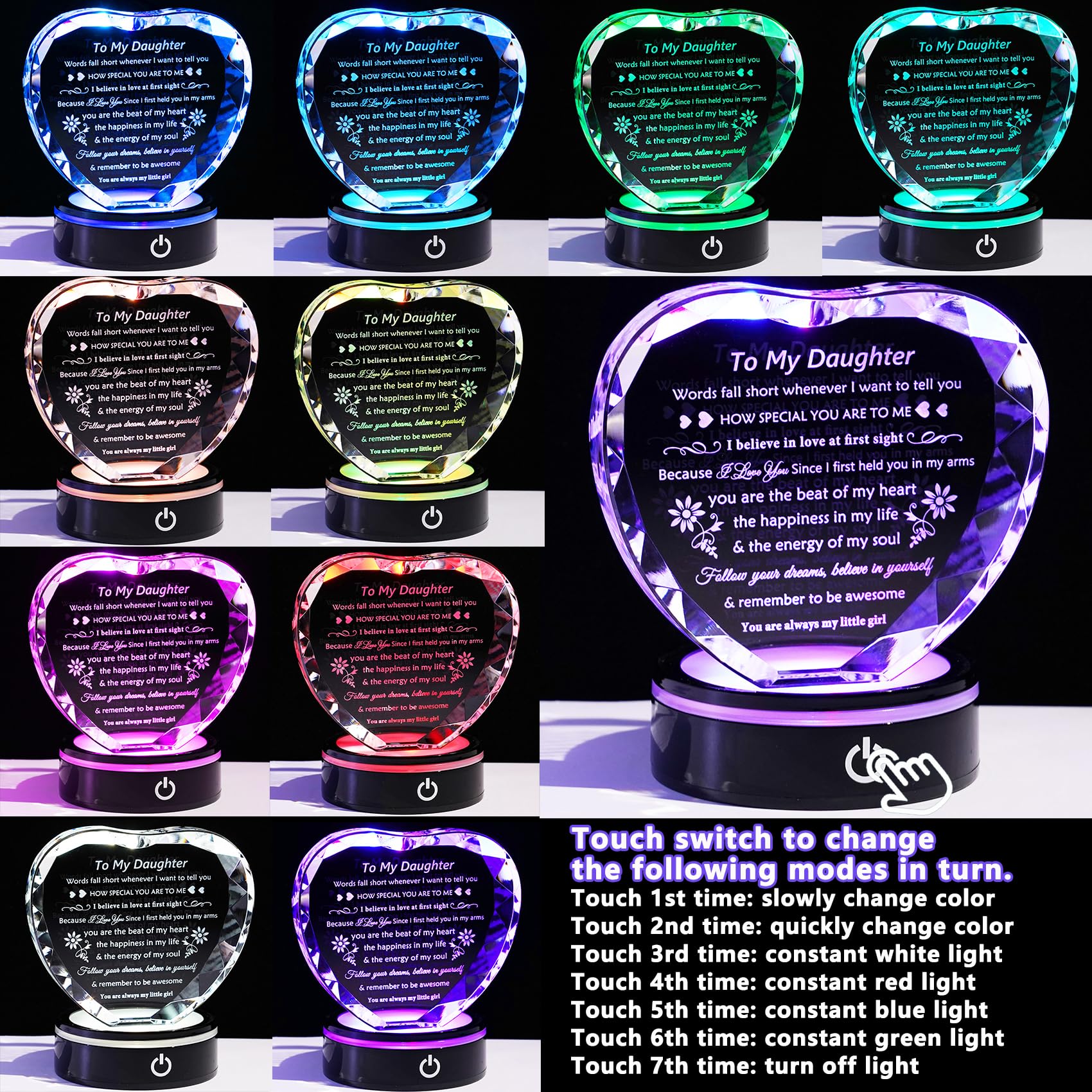 YWHL side profile of heart facets enhancing sparkle and reflective display benefit
