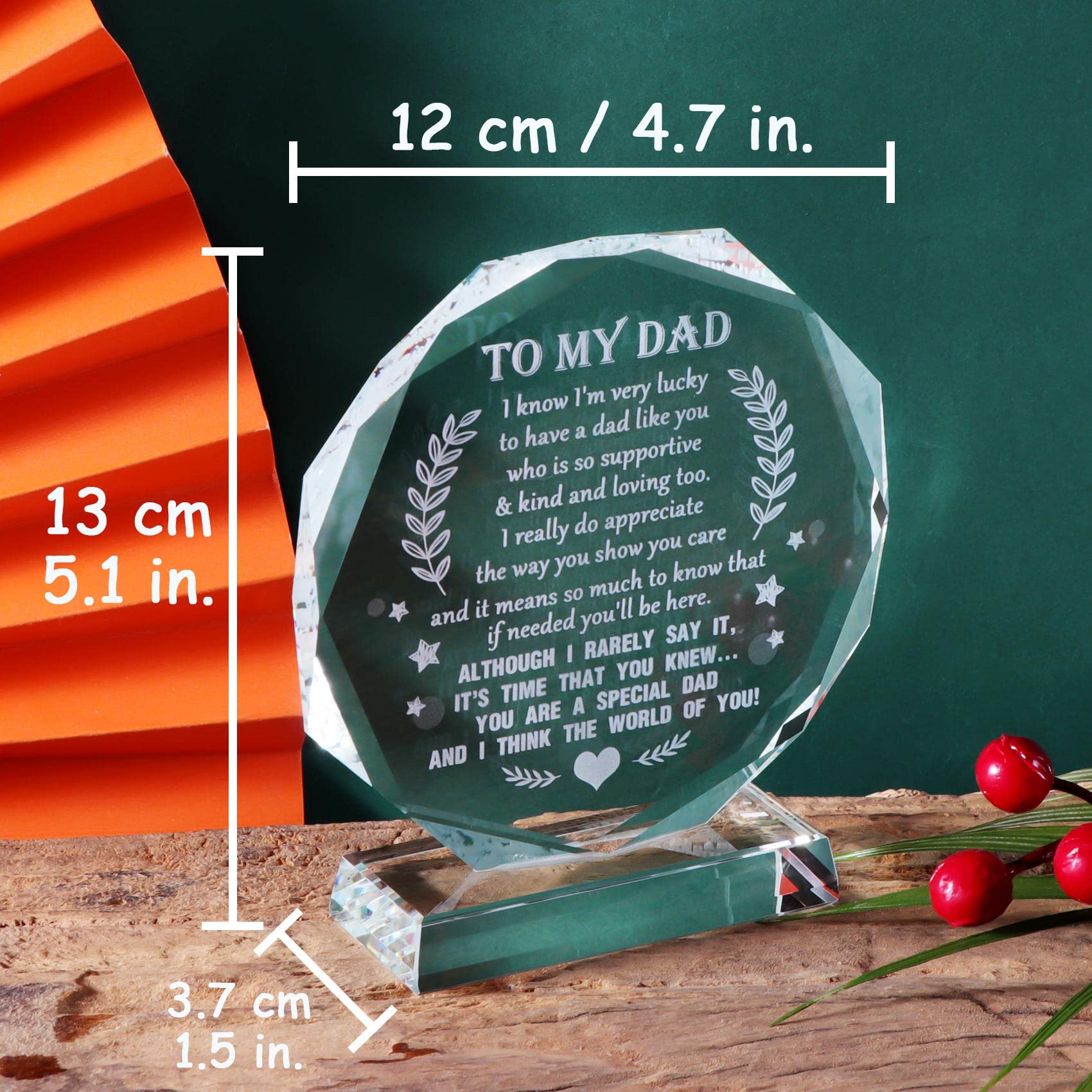YWHL plaque side profile showing stable stand and slim silhouette