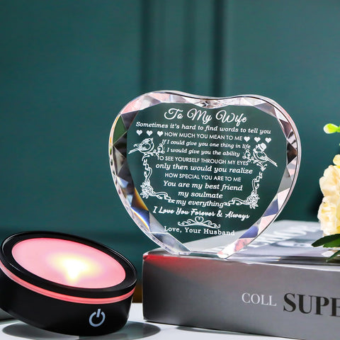 YWHL heart held in hand to show scale and portable romantic keepsake benefit