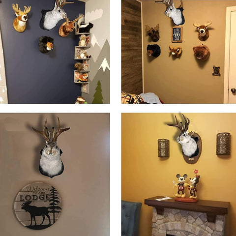 YXMKJOS jackalope next to hand to show scale and easy mounting