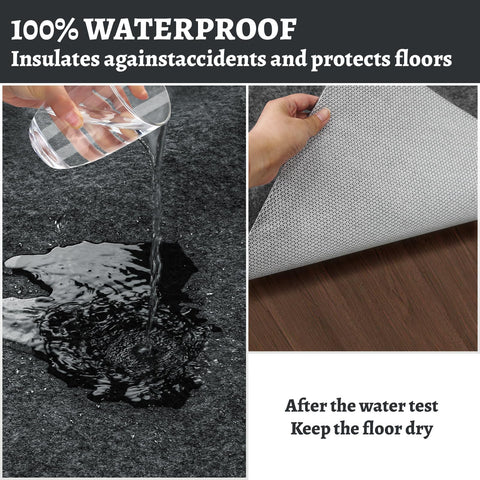 Yxzhyaba pad under rug demonstrating anti-slip grip and wrinkle prevention