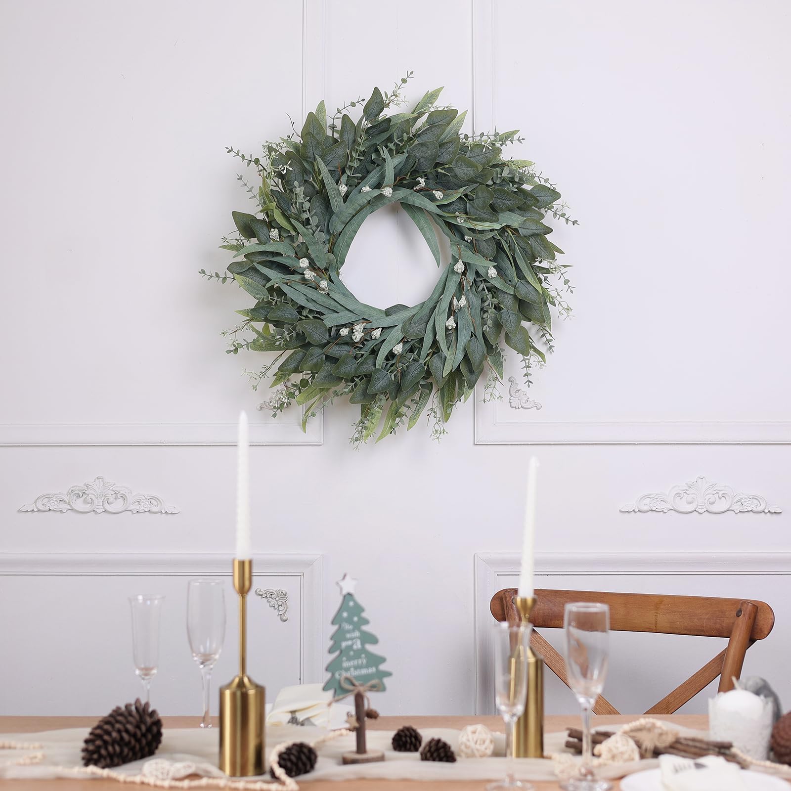 YXZZWL wreath displayed on mantel enhancing interior décor instantly