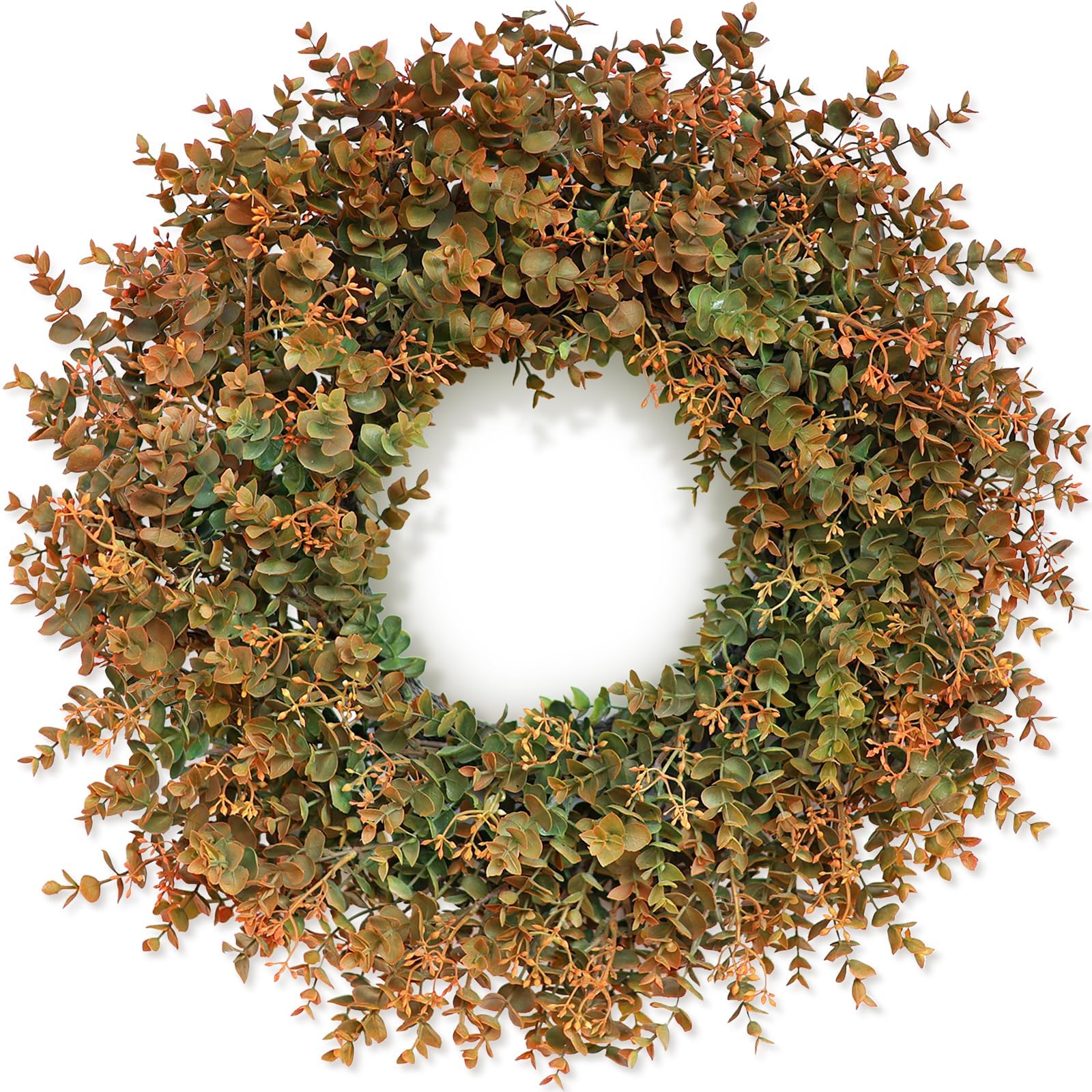 YXZZWL wreath on front door adding autumn curb appeal
