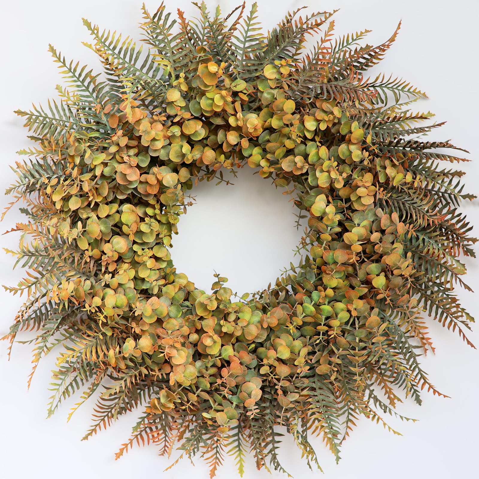 YXZZWL front door wreath showing full autumn presence and curb appeal