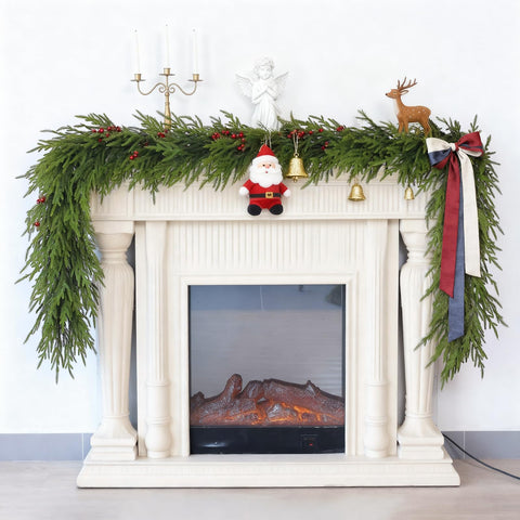 YXZZWL garland styled on mantel providing festive atmosphere and easy setup