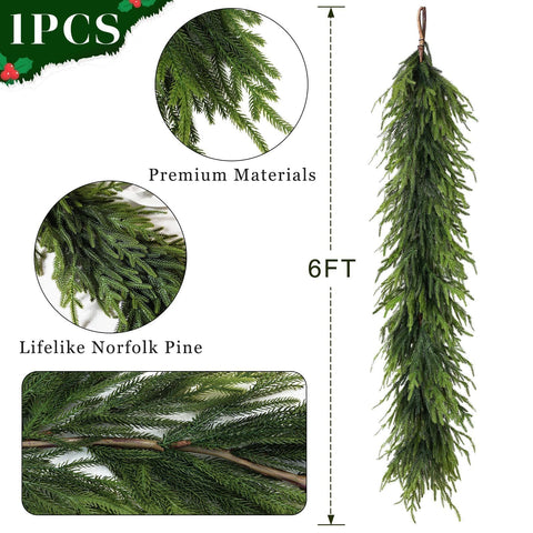 YXZZWL garland next to ruler showing approximate six-foot scale