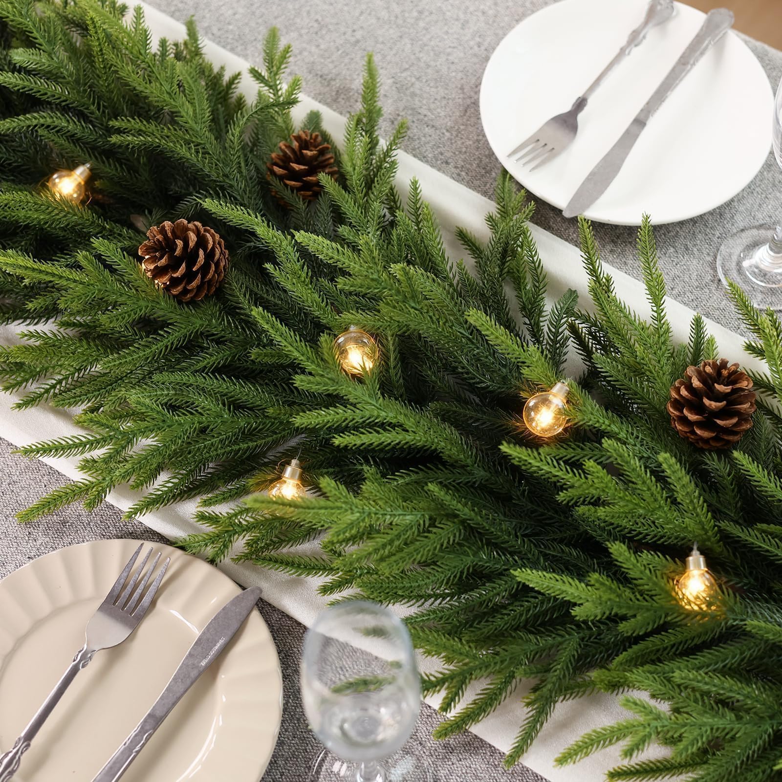 YXZZWL garland beside ruler for size comparison confirming true 5-foot length
