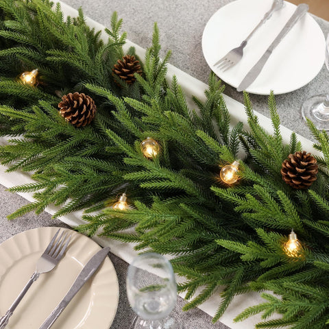 YXZZWL garland beside ruler for size comparison confirming true 5-foot length