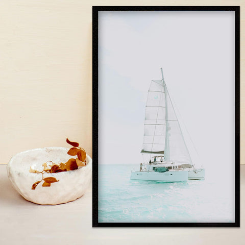 YYTRABAJO frames in a living room gallery layout displaying photos with cohesive aesthetic impact