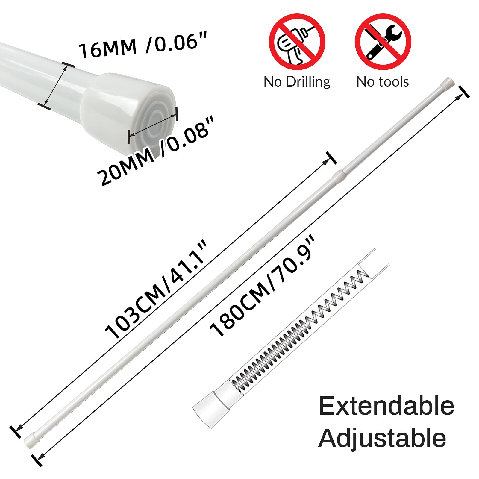 YYWL&HP close-up of stainless spring and end cap showing strong durable mechanism