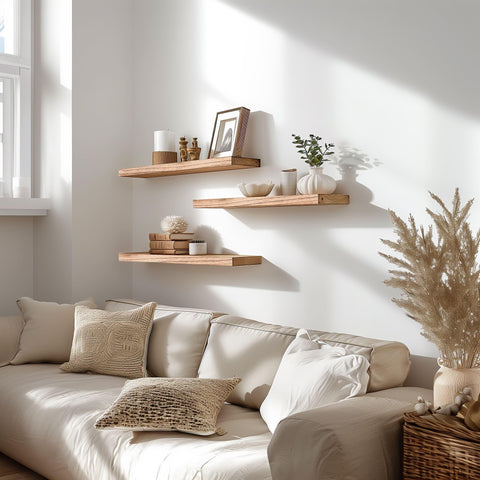 YYWUOJJ bathroom shelf setup with toiletries, creates compact bathroom storage