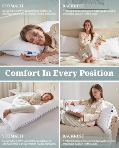 YZ HOME long body pillow on bed providing full-body alignment support