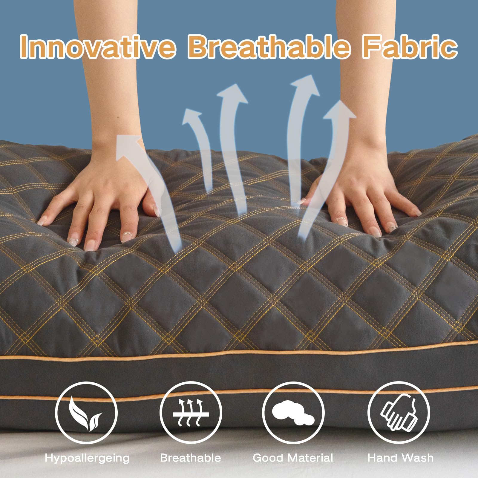 YZ HOME removable washable cover folded for easy laundering
