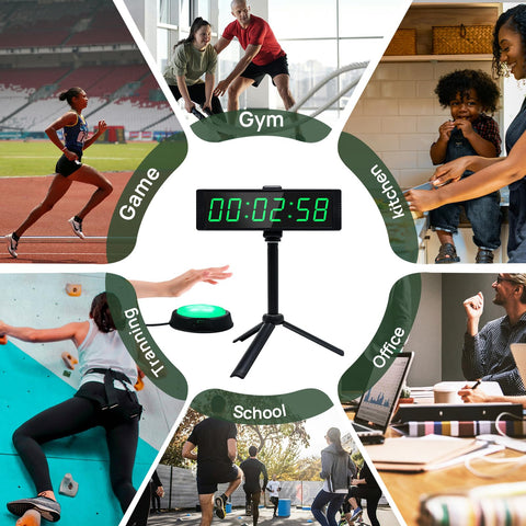 YZ timer placed near gym equipment improving interval session flow