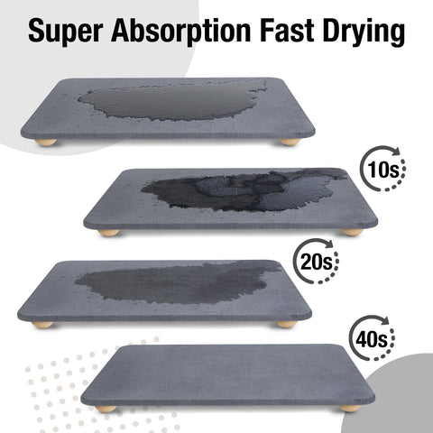 ZACELOVE hemisphere wooden feet detail lifting mat for airflow and stability