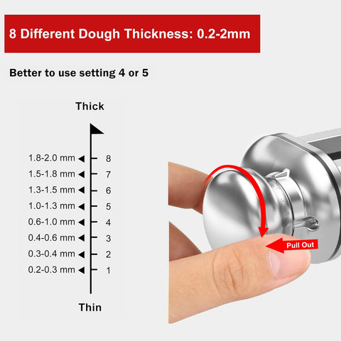 ZACME pasta roller mounted on a KitchenAid mixer demonstrating quick installation and stability