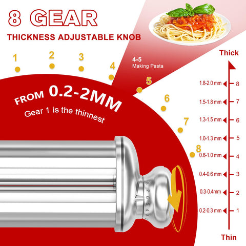 ZACME fettuccine cutter detail showing clean-cut edges for even wide noodles