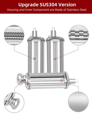 ZACME mounted on a KitchenAid mixer in use producing fresh pasta with hands-free convenience