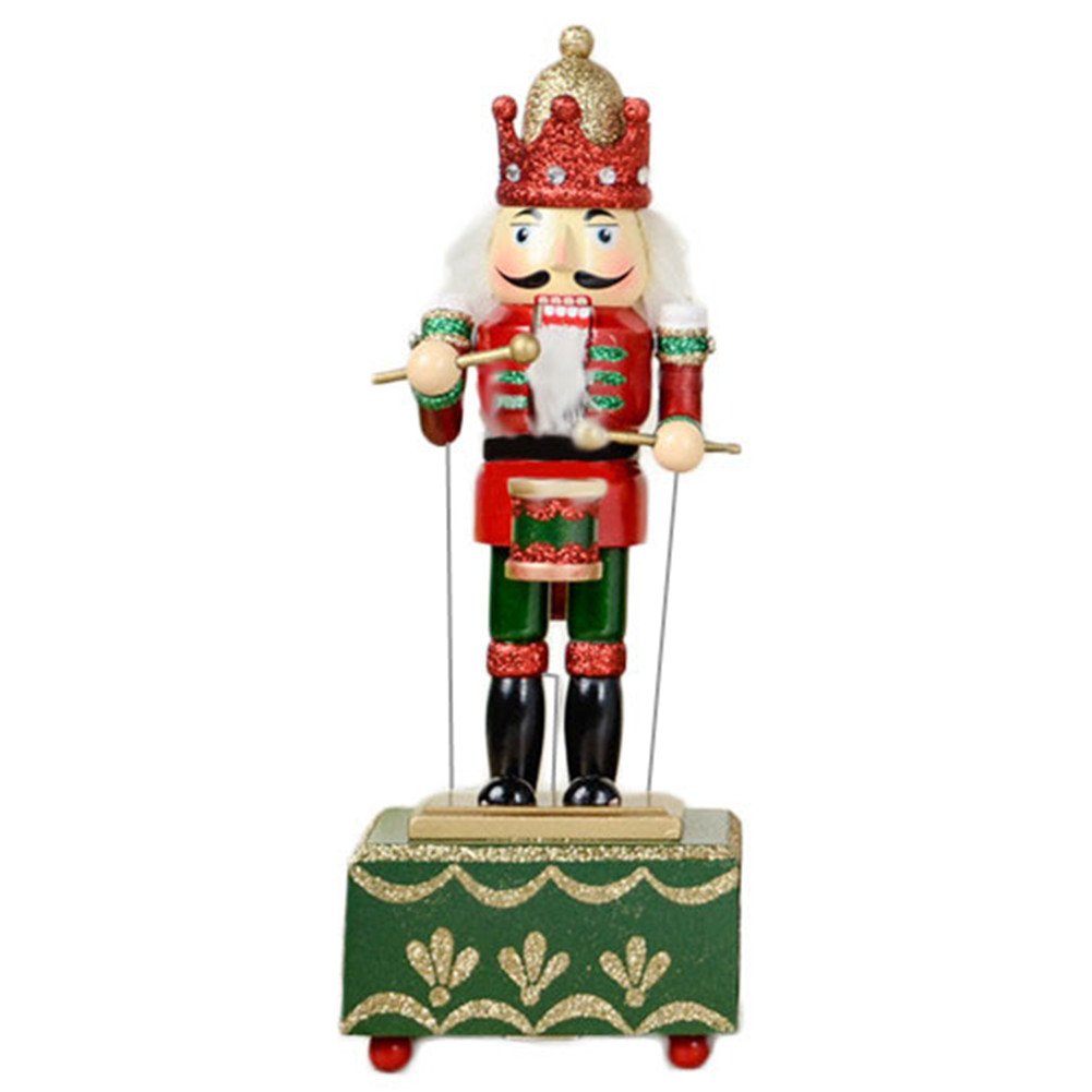 ZaH front view of 12-inch nutcracker music box showing festive detail and gift appeal