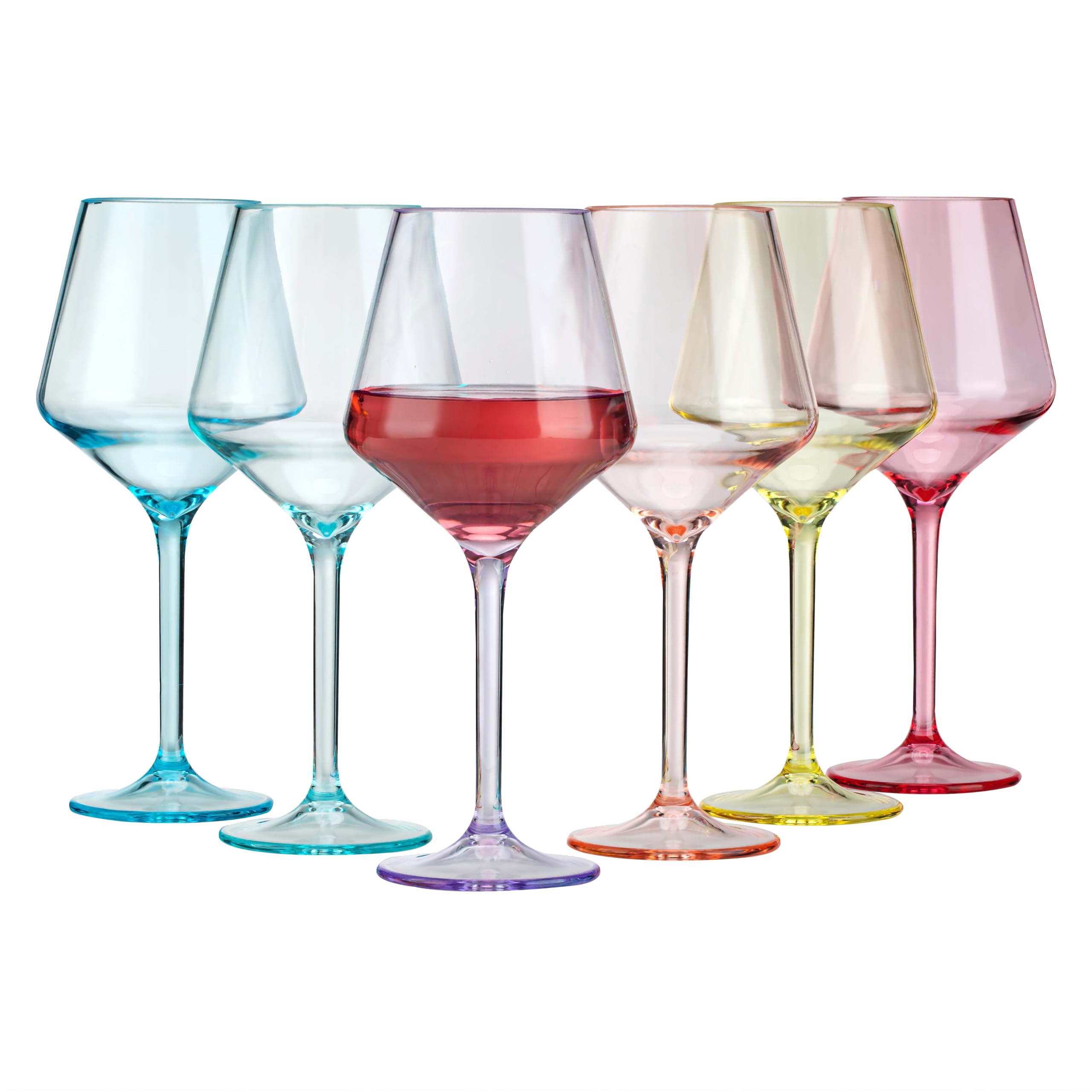 ZAINCA stem glass front view showing elegant profile and 16oz capacity for stylish serving