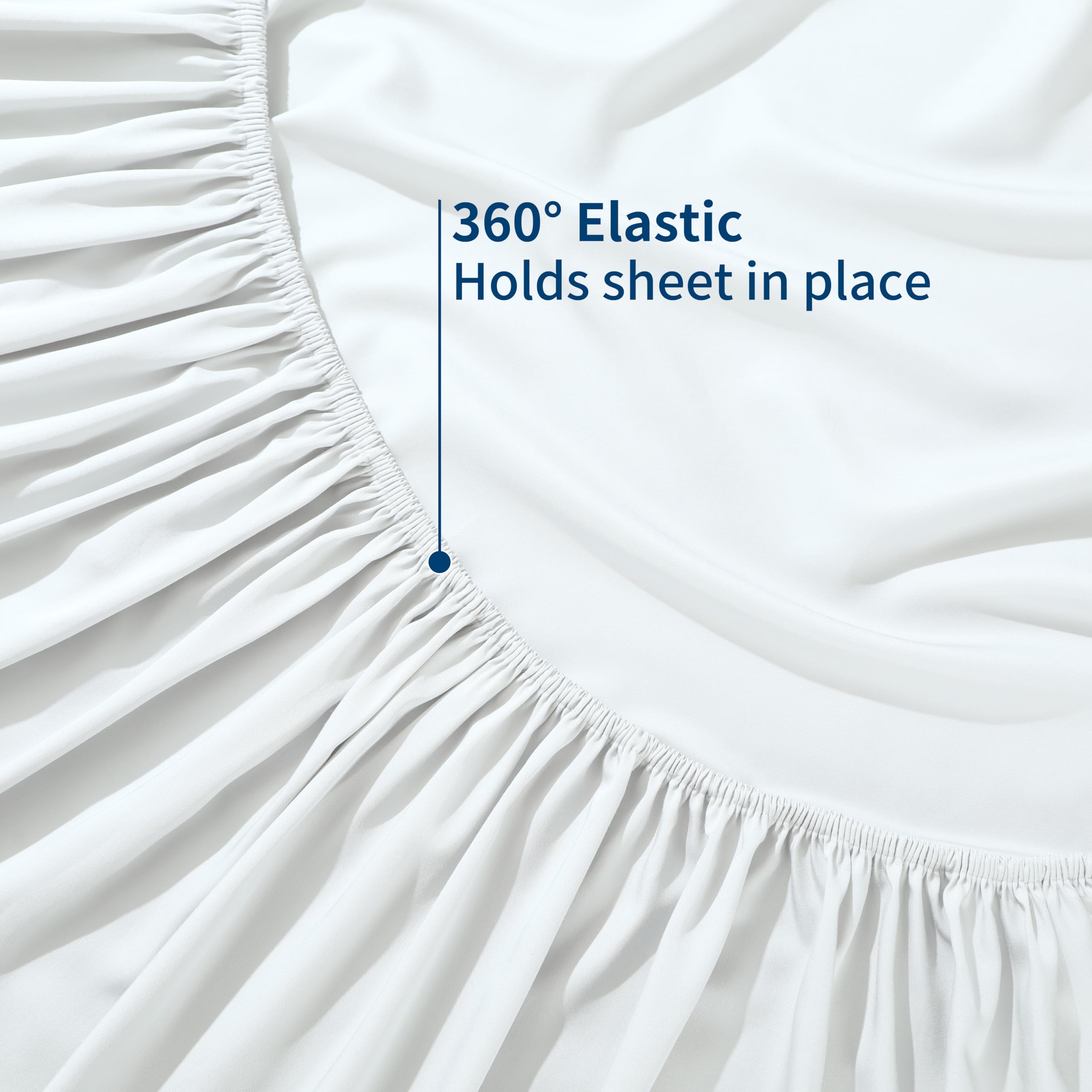 Zaizaihome underside elastic tucked under mattress showing non-slip benefit