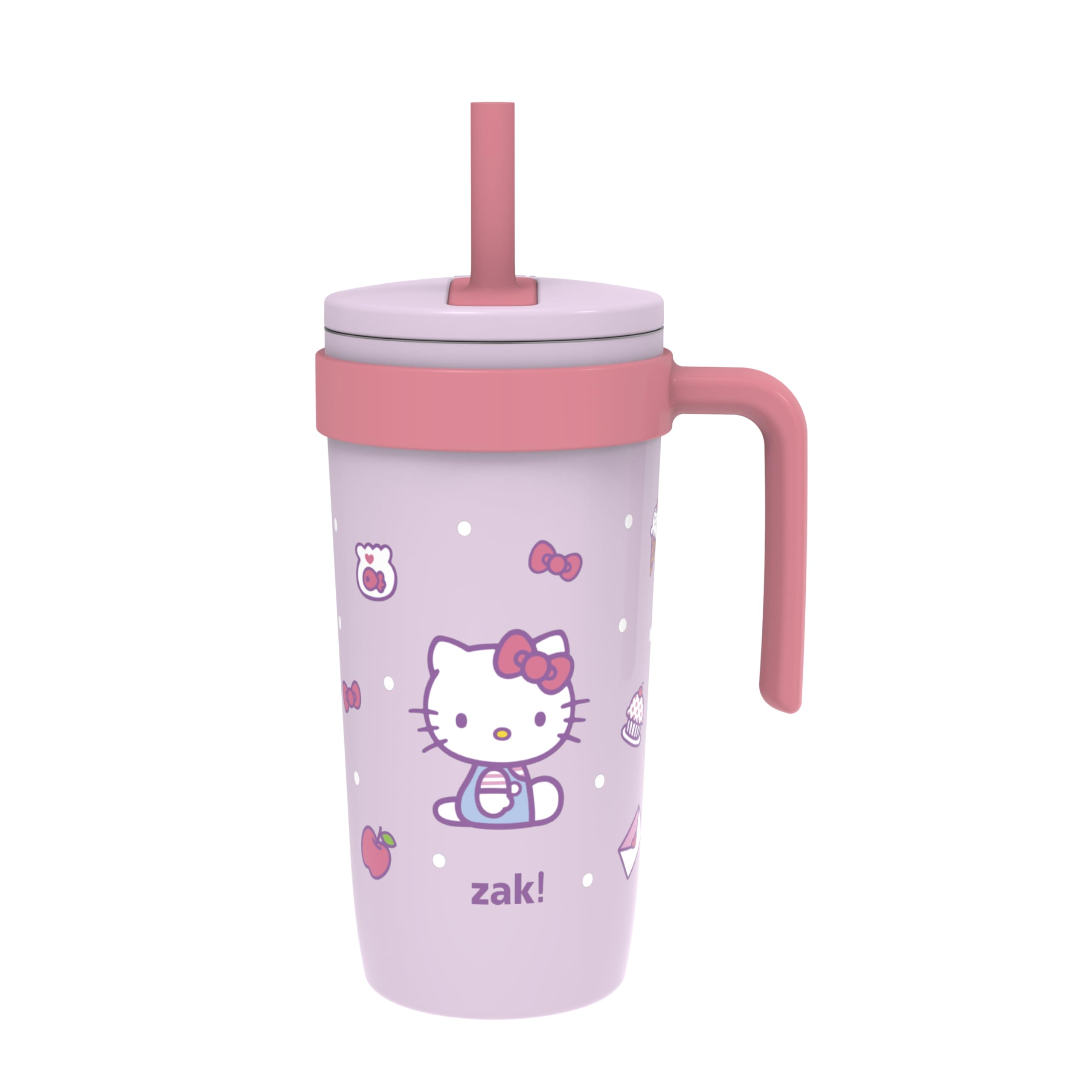 Zak Designs Hello Kitty front view showing cheerful design and easy grip