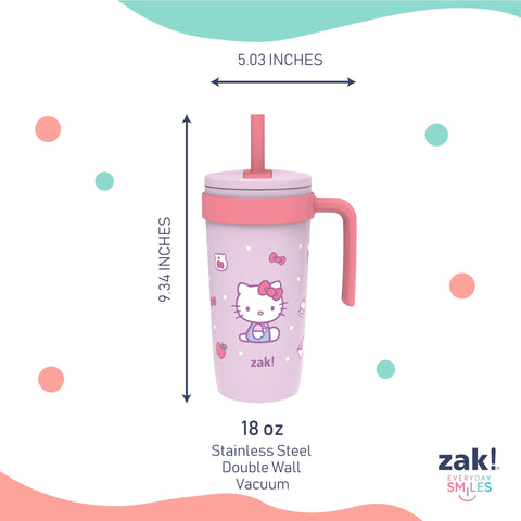 Zak Designs Hello Kitty top-rack dishwasher showing easy-care cleaning