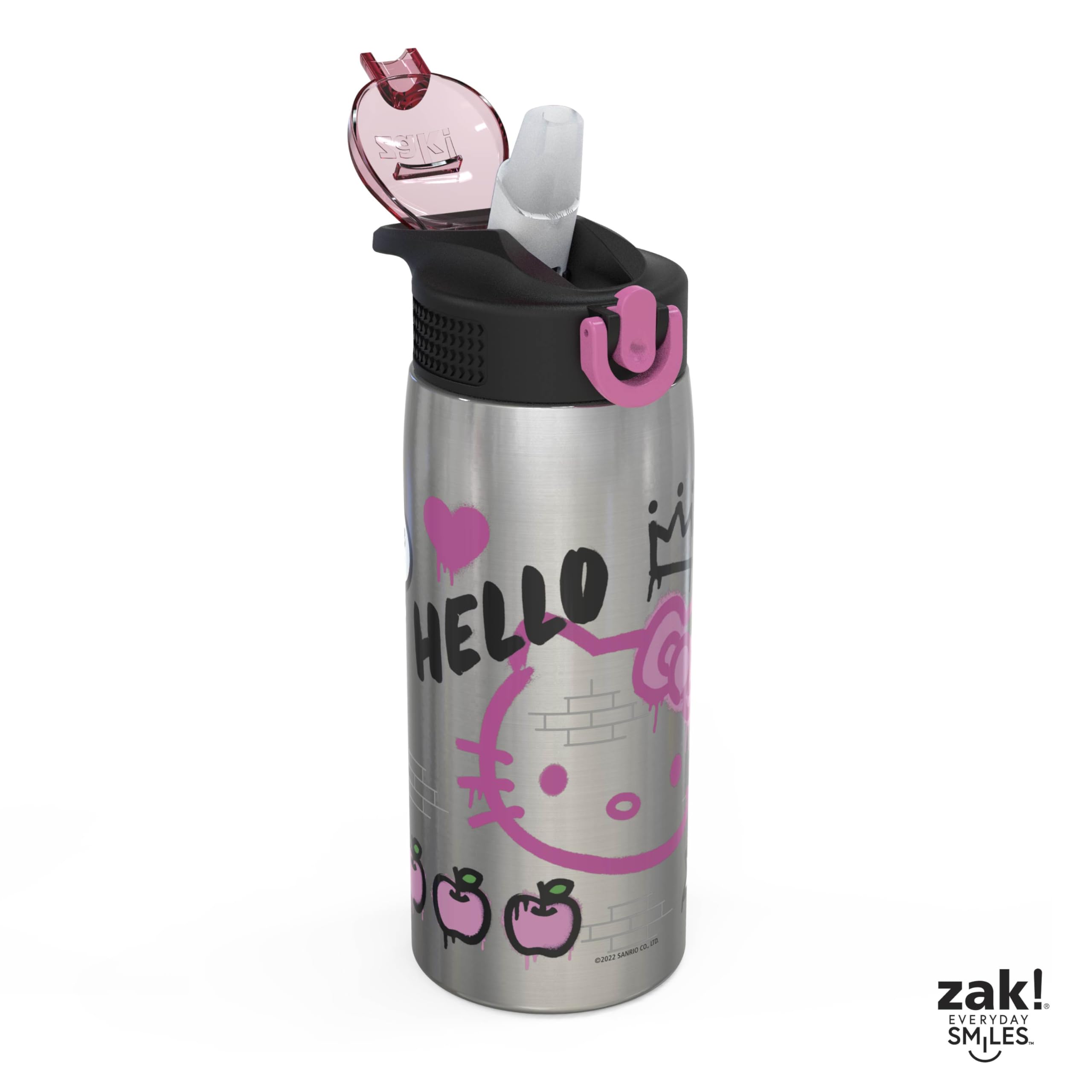 Zak Designs stainless steel close-up showing durable 18/8 construction and longevity