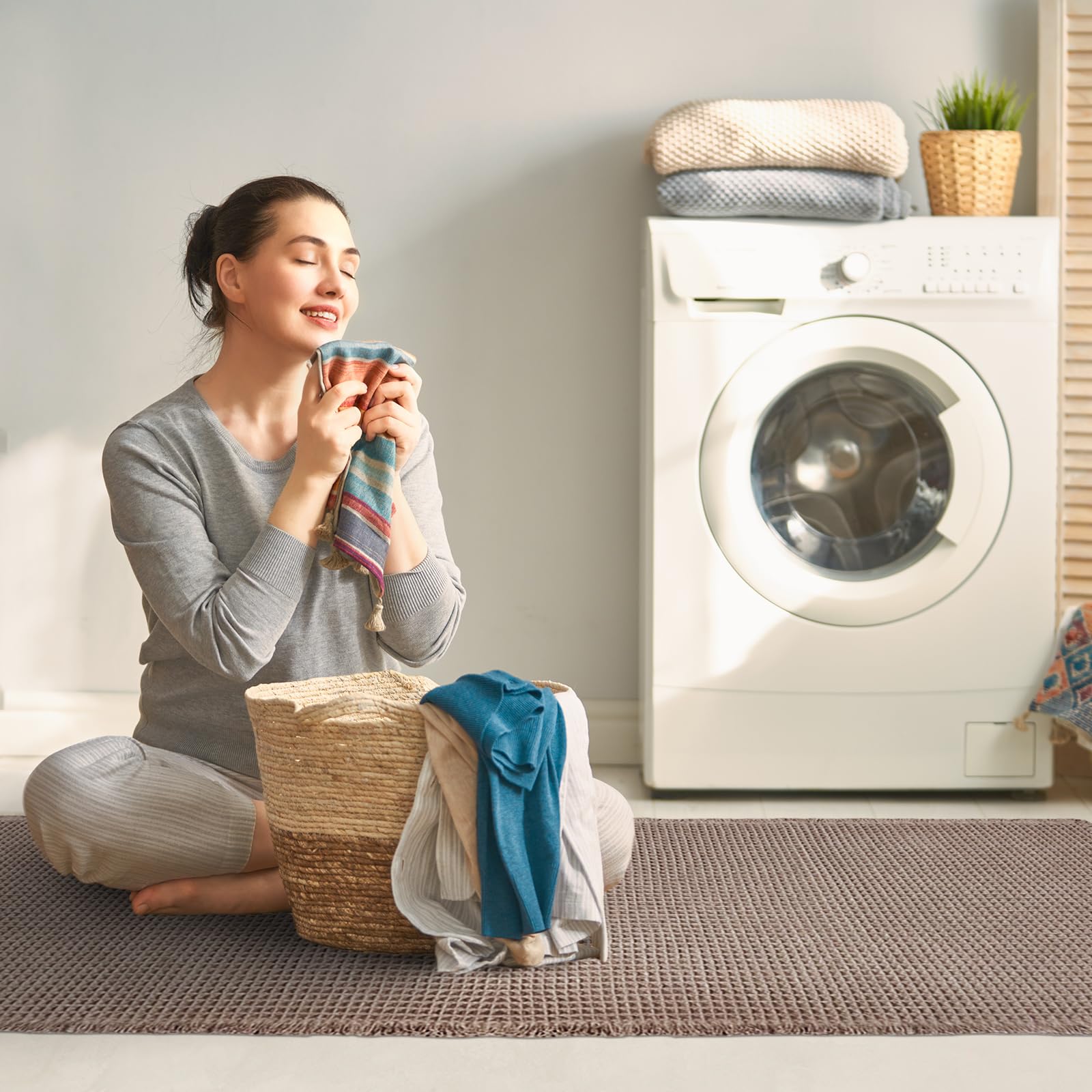 ZALL care label closeup illustrating machine washable convenience and durability