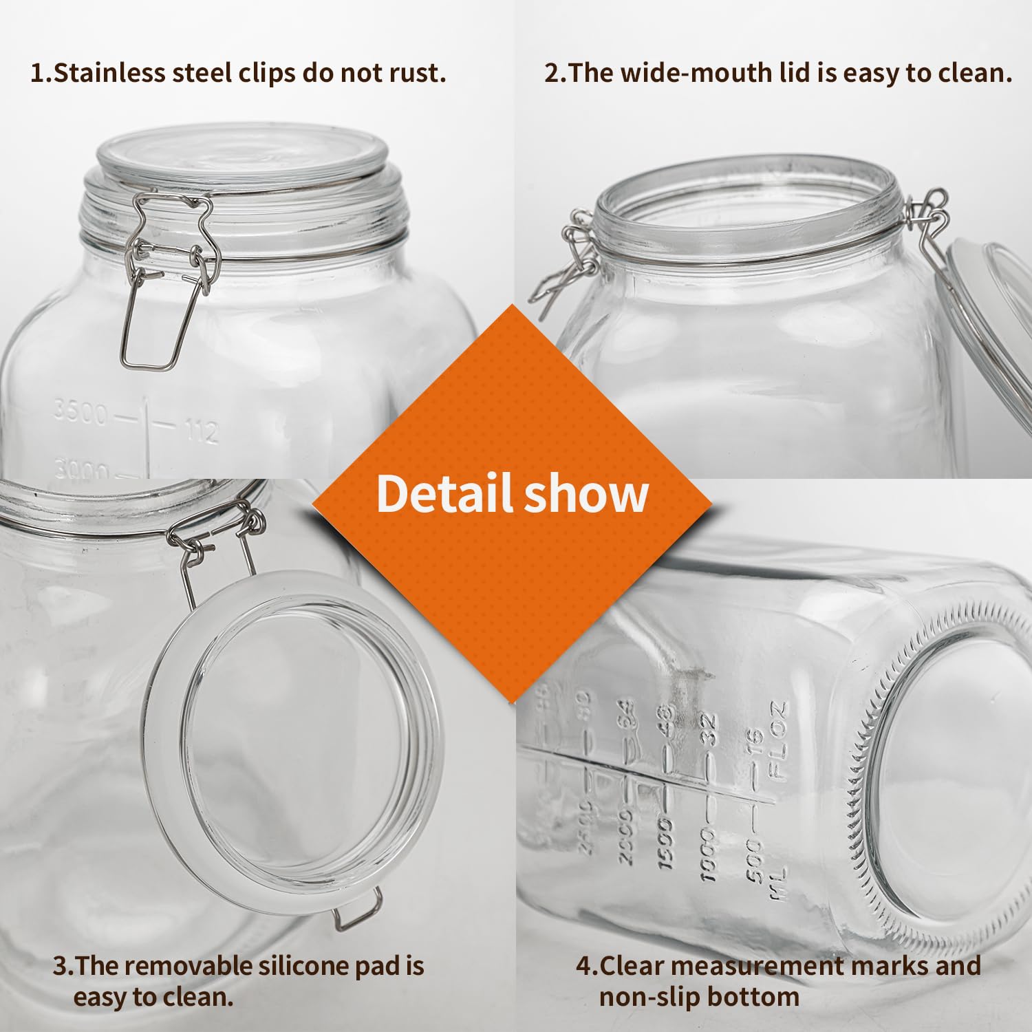 ZALSSKE jar filled with flour and spoon demonstrating easy access
